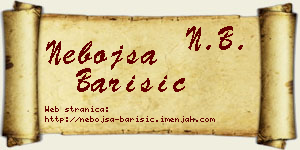 Nebojša Barišić vizit kartica